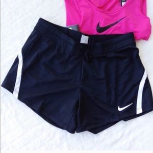 S / Nike black white classic soccer shorts NWT